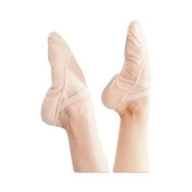 Imagem de Sapatilhas De Balé De Lona Com Sola Macia Para Mulheres E Crianças, Ca