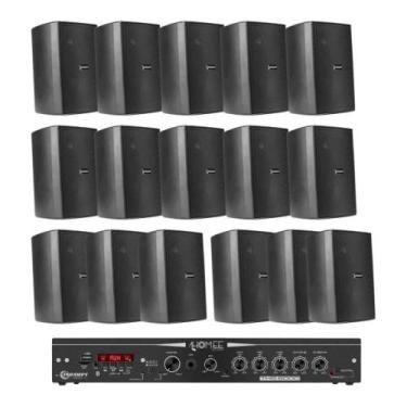 Imagem de Kit Amplificador Taramps THS 6000 e 16 caixas PS 200 Frahm Preta