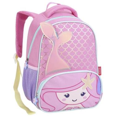 Imagem de Mochila Creche Escola Passeio Infantil Fofa 0 A 4 Anos Tam P Sereia - 