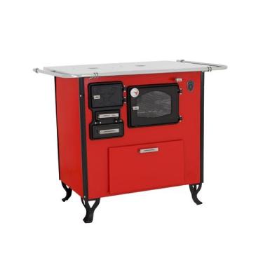 Imagem de Fogão A Lenha C Forninho C Cx Dir Vermelho Alumínio N2 - FORNOS PINHAL