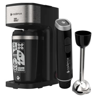 Imagem de Kit Black Cadence - Cafeteira Vambora e Mixer Inox