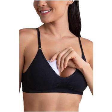 Imagem de Sutiã Top Loba Sem Costura C/ Bojo Removível 41901 - LUPO, Preto, G, F
