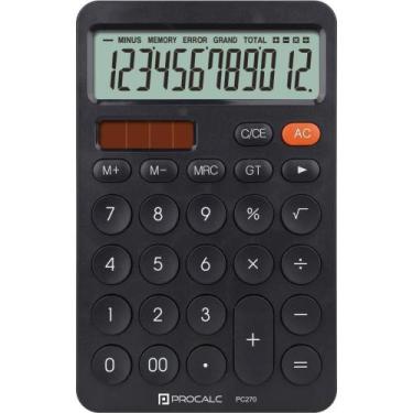 Imagem de Calculadora de Mesa 12 DIG. PT SOLAR/BATERIA PC270 - Procalc