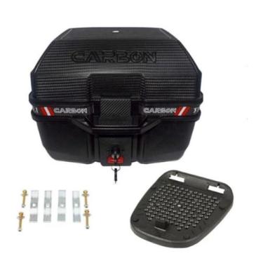 Imagem de Baú / Bauleto 33 litros Para Moto - Modelo Carbon - Capacidade Para 1 