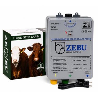 Imagem de Eletrificador Cerca Elétrica Rural Zebu ZK80 Gado Bivolt Seca Capim