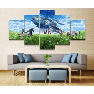 Imagem de Quadro Decorativos Final Fantasy com 5 peças 130x65 1