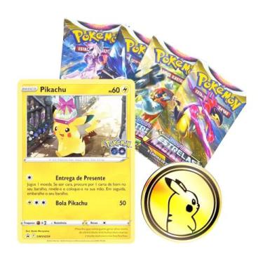 Kit Cartinhas Pokemon =60pctes Cards Bater Bafo Pokemon em