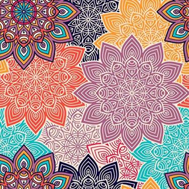 Imagem de Papel de Parede Mandala Flowers