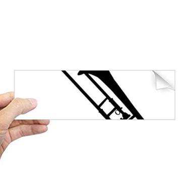 Imagem de DIYthinker Adesivo retangular com estampa de instrumento de música clássico de trombone para notebook, decalque de janela