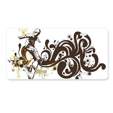 Imagem de DIYthinker Etiqueta de aço inoxidável para decoração de placa de carro para esportes de inverno