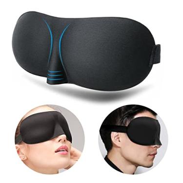 Imagem de Máscara Tapa Olhos Para Dormir 3D Unissex Blackout Confortável Viajar Relaxar Repouso Chochilo Sono Soneca Descanso Viagens Turno Noturno Venda
