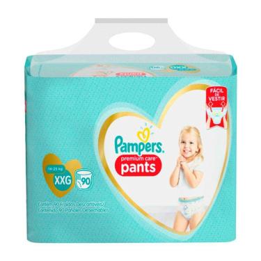Imagem de Fralda Descartável Infantil Pants Pampers Premium Care XXG 90 Unidades