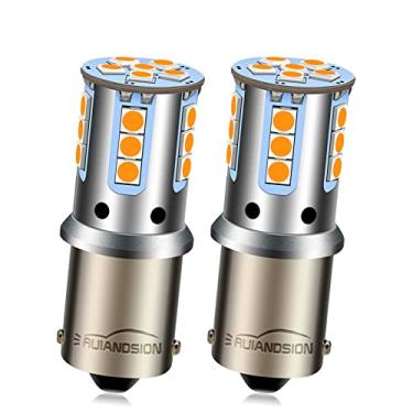 Imagem de Ruiandsion 2 peças 1156 luzes de seta LED amarelas BA15S 7506 1003 1141 P21W 10-60V 3030 21SMD Chips Lâmpadas LED para carros, caminhões, motocicletas, trailers, sem polaridade