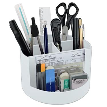 Imagem de Acrimet Mix Organizer - Organizador de Mesa com Porta Foto, Suporte para Lápis e Acessórios, Cor Branco, 958.2