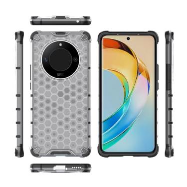 Imagem de Pzwoxukhov Capa compatível com Honor X9B 5G / X50 5G / X50 GT 5G, compatível com Honor Magic 6 Lite 5G Honeycomb Anti-Drop Shock Absorbing Case Branco