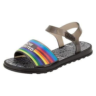 Imagem de Sandália Now United Pop Collection, Grendene Kids, Meninas, Preto/Colorido, 30