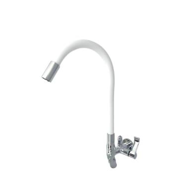 Imagem de Torneira Cozinha Flexivel De Parede Com Saída Para Purificador De Agua 1/4 Tubo Branco Samer Metais