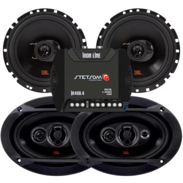 Imagem de Kit Som Automotivo Jbl 6 Polegadas 110w Rms + 69 Pol 220w Rms + Amplif