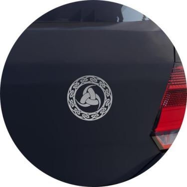 Imagem de Adesivo de Carro Chifre Triplo Viking - Melhor Adesivo, Prata
