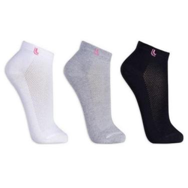 Imagem de Meia Lupo Algodão Feminina Academia Cano Curto Soquete 3226, Mescla, P