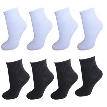 Imagem de Kit 12 Pares De Meias Infantil Cano Médio Alto Unissex - Naimus, Kit b