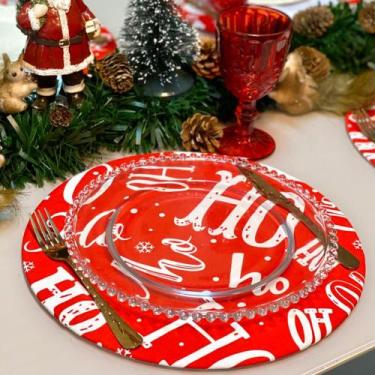 Imagem de Capas de Sousplat Supla Natalina Estampada Mesa Posta Natal - Millenia