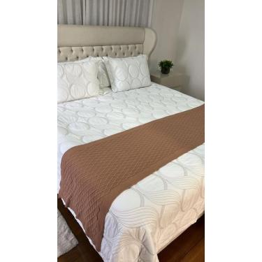 Imagem de Peseira Manta Tricot Sala Cama Casal Queen 230x60cm Veneza - Calu Tric