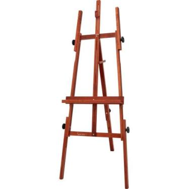 Imagem de Cavalete para Pintura Compacto Mogno Luxo 1,50M - Souza