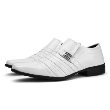 Imagem de Sapato masculino social branco pizzolev, Branco, 39