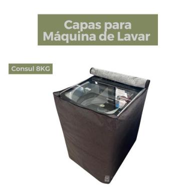 Imagem de Capa para lavadora consul 8kg impermeável flex - Capas Flex, MARROM