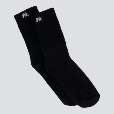 Imagem de Meia Kanxa Atoalhada Cano Alto Preta, 39-44