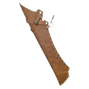 Imagem de MiOYOOW Aljava de tiro com arco, à prova d'água, flecha, cintura, aljava, portátil, de couro PU, capa de flecha para arco composto recurvo