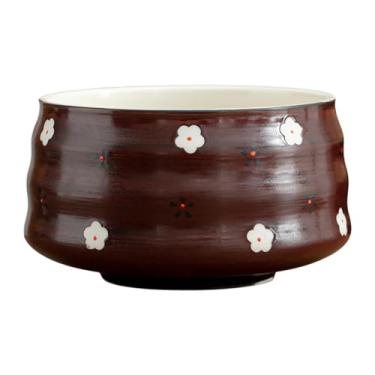 Imagem de Ｂｅｓｇａ Tigela de cerâmica Matcha Tigela de mistura Matcha 580ml Acessório Matcha, Cerimônia do chá artesanal para amantes do chá Família iniciante, Vermelho