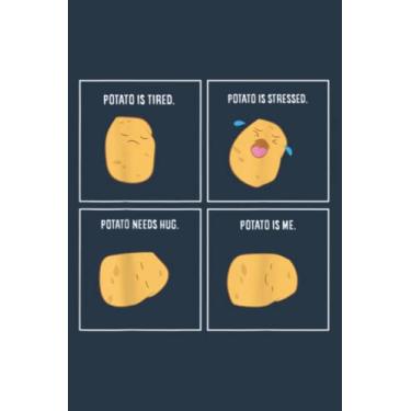 Imagem de Funny Potato Meme I'm A Potato Vegetarian Vegetable: Journal notebook, size 6 x 9 inches, 116 Pages