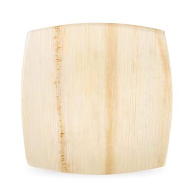Imagem de Concession Essentials Placas quadradas de folha de palmeira cupê de 25 cm - Placas de bambu - Compostáveis e ecológicas - Pacote de 25 unidades