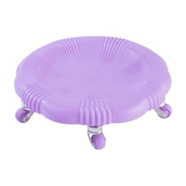 Imagem de rockible Seis rodas rolo equipamento deslizante em casa equipamentos de fitness exercício criativo disco muscular abdominal para treinamento doméstico, Roxo