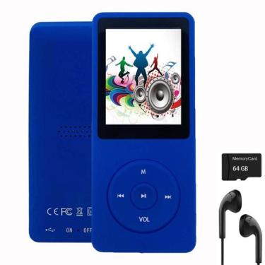 Imagem de Leitor de MP3 imkavery MP20 64GB com Alto-Falante e Fones de Ouvido - 
