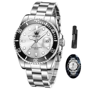 Imagem de Relógio Masculino OLEVS - Luxo, Prata, Impermeável