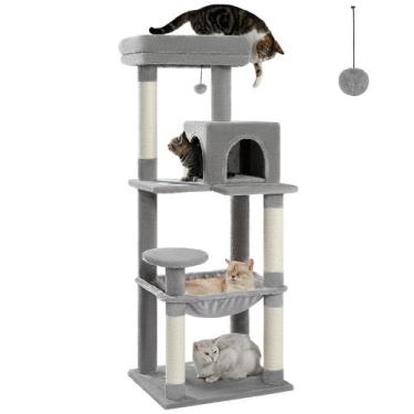 Imagem de Cat Tree MUTTROS para Gatos Grandes - com Rede de Pelúcia e Estrutura 
