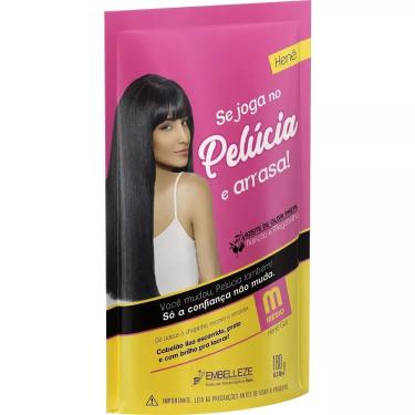 Imagem de Henê Alisamento e Coloração Preto 180g Embelleze Pelúcia Médio Brilho Intenso