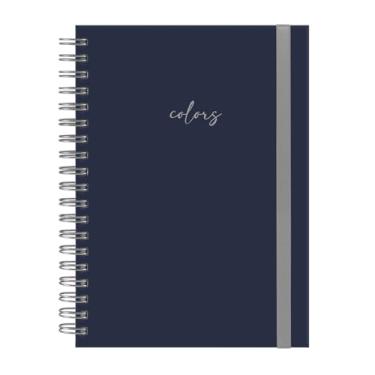 Imagem de Caderno Colegial Plus Solid Colors Marinho 12 Matérias