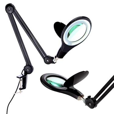Imagem de Brightech LightView PRO (Plugue dos EUA) – Lâmpada de mesa com lupa LED confortável para trabalho próximo – Lente brilhante com lupa de 2,25x – quebra-cabeça, luz de leitura para tarefas de mesa