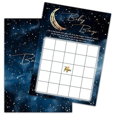 Imagem de Over The Moon Baby Shower Game, Baby Shower Bingo Party Game, Twinkle Little Star Theme Gender Reveal Party Games, Baby Shower Party Activities & Decorations -30 Game Cards(09)