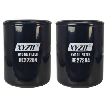 Imagem de XYZIL Filtro de óleo hidráulico P566922 RE27284 compatível com John Deere 650 670 750 770 790 850 870 950 970 990 1050 1070 3005 4005 Utility Compact Tractor Transmission HYD AR990 9998 AE37594
