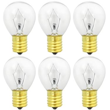 Imagem de PaeorRorL Lâmpadas De Lava, Pacote Com 6 Base E17 30 W, Reposição S11 Para Luminárias E Glitter, 120 V, Reguláveis, 2700 K, Branco Quente