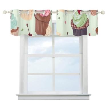 Imagem de Cortina blackout para janela curta, escurecimento de quarto, cortinas de janela curtas, isolamento térmico, para cozinha, sala de jantar, quarto, 2 painéis 132 x 46 cm
