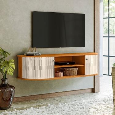 Imagem de Rack Suspenso Modena Cinamomo/Off White - Madetec Móveis