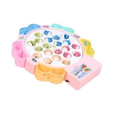 Imagem de Brinquedos De Pesca Magnéticos Azuis Vermelhos Com Música Giratória De