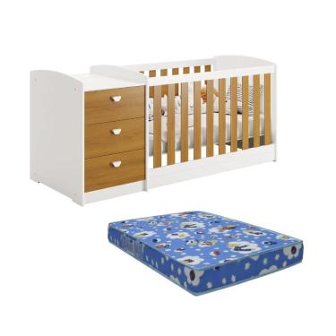 Imagem de Berço Americano Atlanta Reller Multifuncional com Colchão