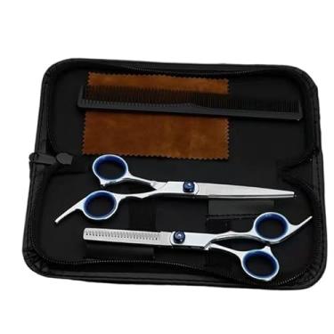 Imagem de Kit Barbeiro 2 Tesouras de Cabeleireiro com Caixa de Armazenamento